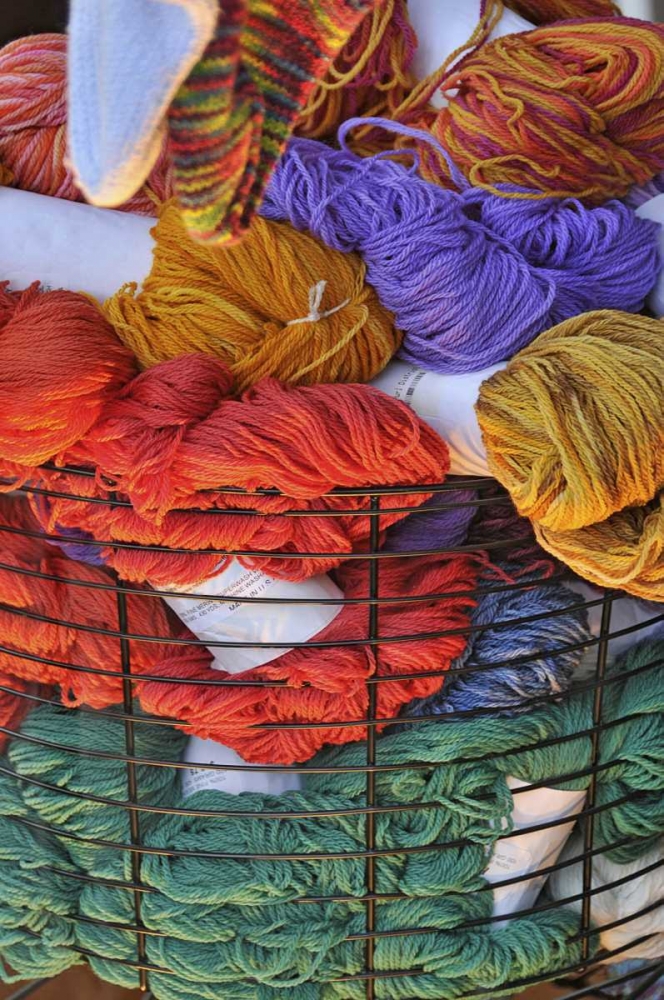 Oregon, Portland Basket of yarn bundles